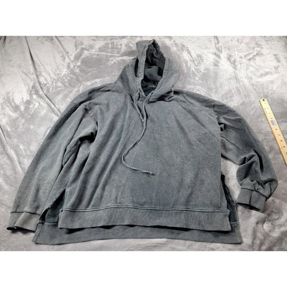 AllSaints TOR Hoody Hoodie S/M  Distressed  Baggy Grunge trashed w/ flaw‎ - Picture 1 of 8